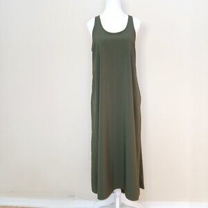 NWOT Athleta Presidio Traveler Maxi Dress Green Size Small